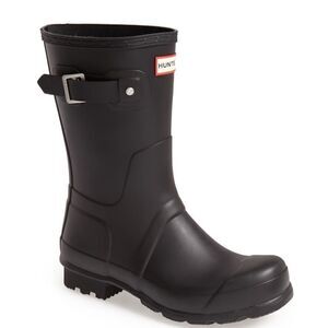 HUNTER Original Short Waterproof Rain Boot, Rubber Black, Size 9, NWT